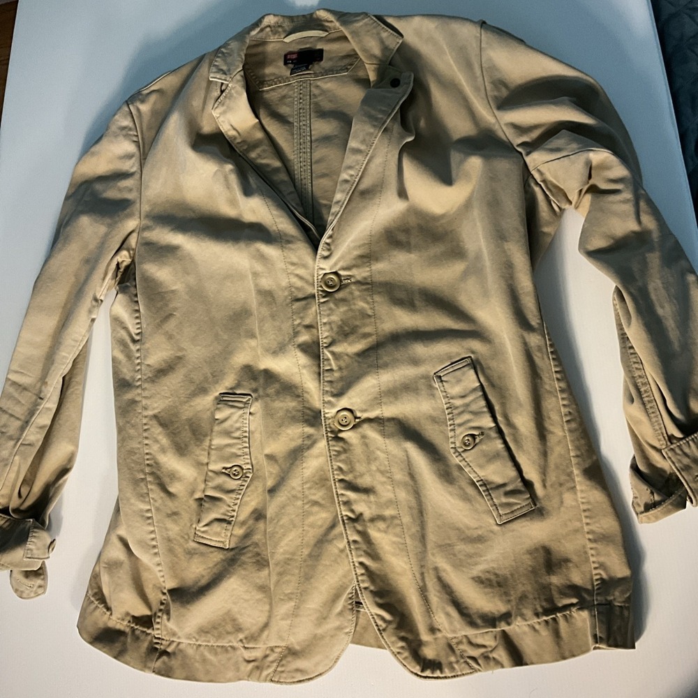 Diesel Military Field Jacket Khaki Tan Cotton Button Front XXL